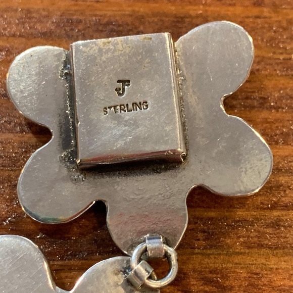 Vintage Federico Jimenez Turquoise Flower Necklace - Picture 7 of 17